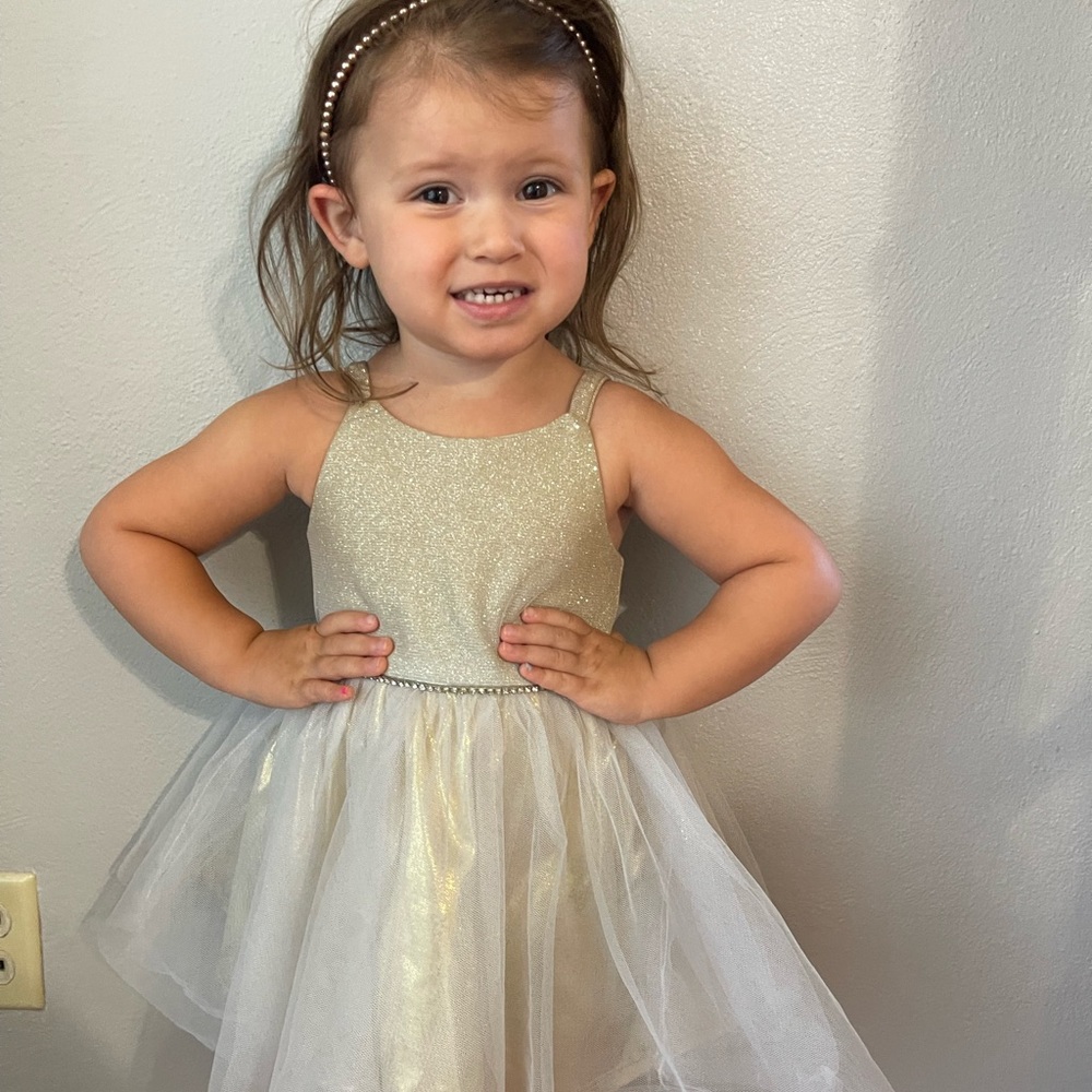 Zunie ombré gold dress size 2